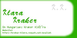 klara kraker business card